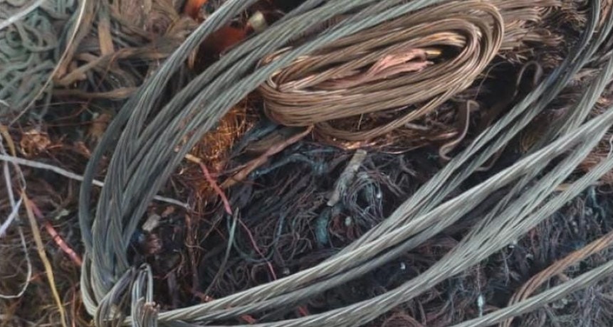Recuperan cables que habían sido robados en Sierras Bayas