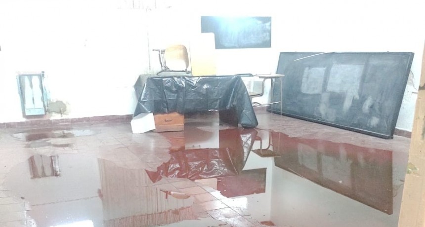 Esperan que pase la tormenta para reparar la Escuela de Durañona