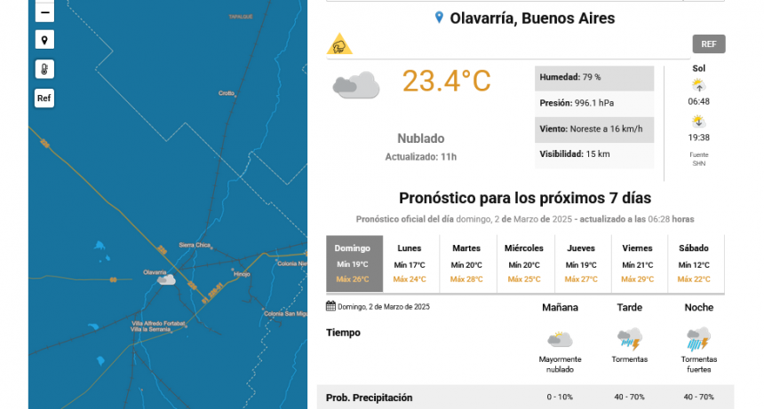 Nuevo alerta amarillo por tormentas