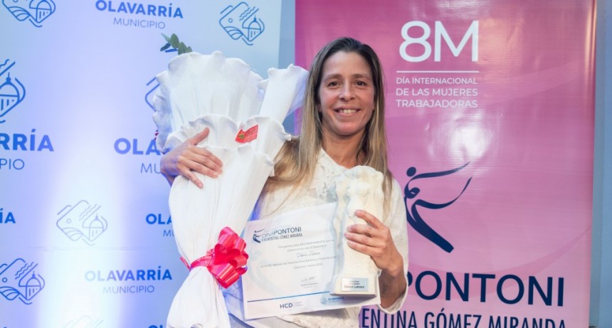 Una mujer referente del fútbol femenino y, también, LALCEC Olavarría, fueron distiguidas este jueves