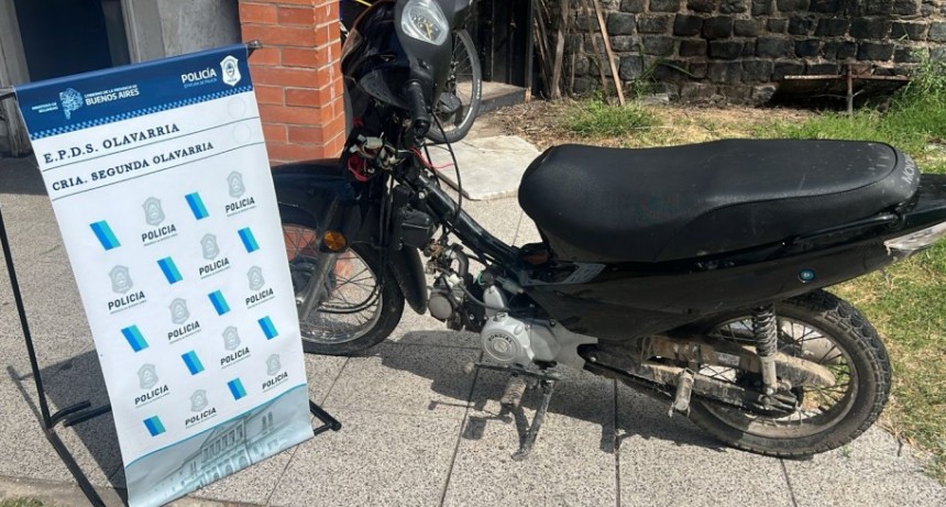 Barrio Carlos Pellegrini: allanaron y recuperaron motocicleta sustraída