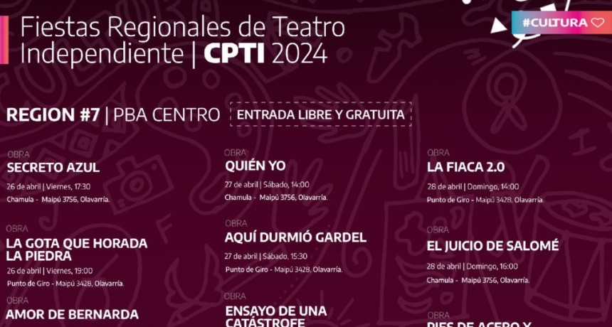 Este fin de semana llega la Fiesta Regional de Teatro Independiente