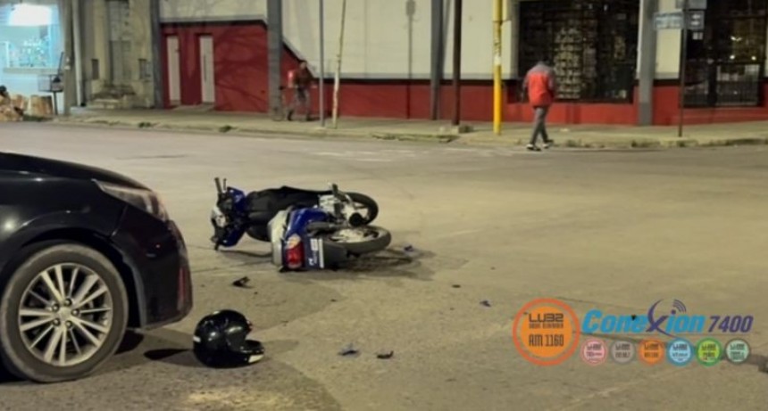 Motociclista herido tras un choque