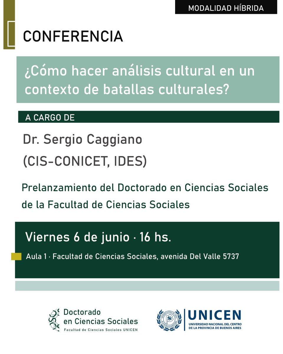 Conferencia abierta en la Facultad de Ciencias Sociales