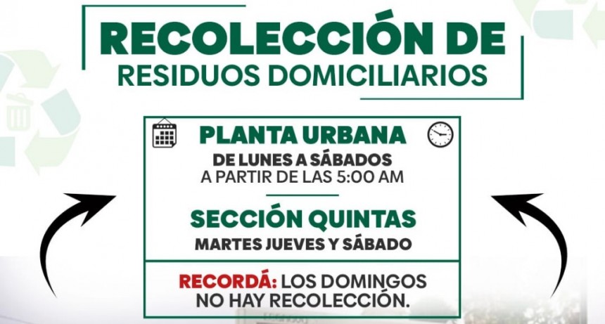 25 de Mayo: no recogen la basura los domingos